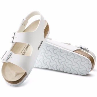 Birkenstock Milano Birko-Flor Flat Slippers (White) June 2018 - 4 Birkenstock Milano Birko-Flor Flat Slippers (White) - 4