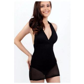 Black Sexy Party Deep V Neck One Piece Swimsuit Swimwear May 2018 - 4 Black Sexy Party Deep V Neck One Piece Swimsuit Swimwear - 4