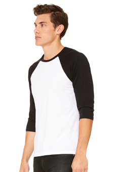 BLKSHP Contrast 3/4 Sleeve Baseball Tee (White/Black) June 2018 - 2 BLKSHP Contrast 3/4 Sleeve Baseball Tee (White/Black) - 2
