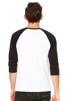BLKSHP Contrast 3/4 Sleeve Baseball Tee (White/Black) June 2018 - 3 BLKSHP Contrast 3/4 Sleeve Baseball Tee (White/Black) - 3