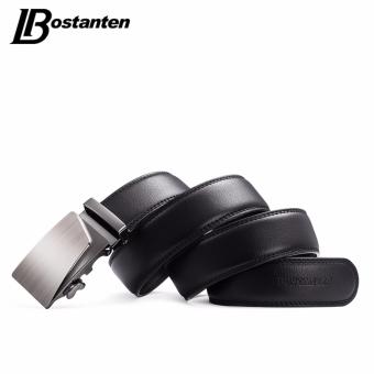 Bostanten Men's Genuine Cow Leather Belts Black With A Gift Box - Intl June 2018 - 4 Bostanten Men's Genuine Cow Leather Belts Black With A Gift Box - intl - 4