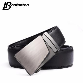 Bostanten Men's Genuine Cow Leather Belts Black With A Gift Box - Intl June 2018 - 2 Bostanten Men's Genuine Cow Leather Belts Black With A Gift Box - intl - 2