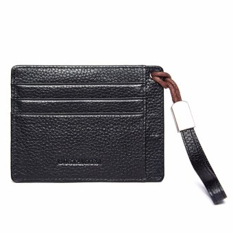 Bostanten Men's Leather Cowhide Fashion Coin Purse Card Holders Black - Intl July 2018 - 2 Bostanten Men's Leather Cowhide Fashion Coin Purse Card Holders Black - intl - 2