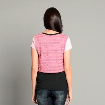 BUM Ladies Layered Tee (Pink Dark Gray) July 2018 - 3 BUM Ladies Layered Tee (Pink Dark Gray) - 3