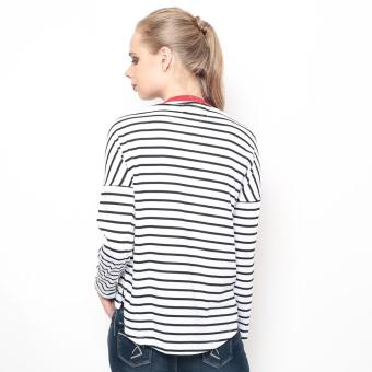Bum Ladies Striper Long Tee (White/Black/Red) June 2018 - 4 Bum Ladies Striper Long Tee (White/Black/Red) - 4