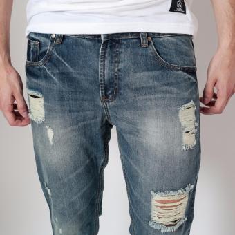 Bum Men's Ripped Denim Pants (Blue) June 2018 - 4 Bum Men's Ripped Denim Pants (Blue) - 4
