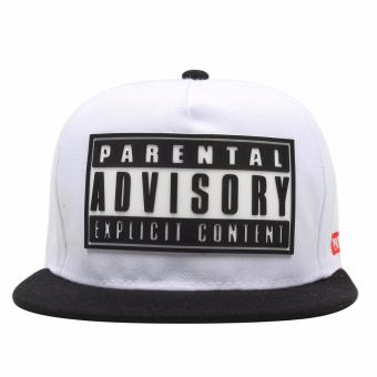 Cap City Unisex Hip-hop Parental Advisory Snapback (White) June 2018 - 2 Cap City Unisex Hip-hop Parental Advisory Snapback (White) - 2