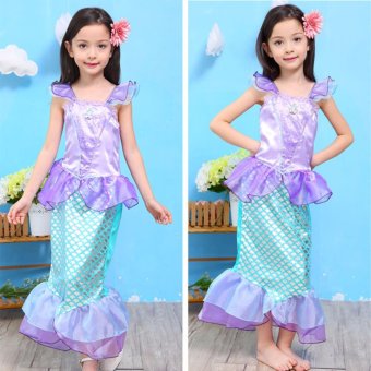 Children Baby Girl Clothes Little Mermaid Fancy Kids Girls Mermaid Dresses Princess Ariel Cosplay Halloween Costume Mermaid-tail - Intl June 2018 - 3 Children Baby Girl Clothes Little Mermaid Fancy Kids Girls Mermaid Dresses Princess Ariel Cosplay Halloween Costume mermaid-tail - intl - 3