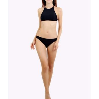Classic Black Halter X Back Two Piece Bikini Swimsuit Swimwear June 2018 - 5 Classic Black Halter X Back Two Piece Bikini Swimsuit Swimwear - 5