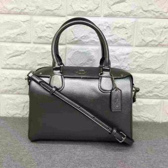 COACH MINI BENNETT SATCHEL IN METALLIC LEATHER SILVER/GUNMETAL April 2018 - 2 COACH MINI BENNETT SATCHEL IN METALLIC LEATHER SILVER/GUNMETAL - 2