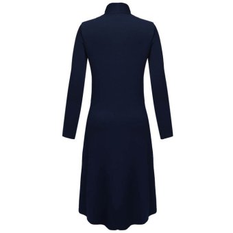 Cyber Meaneor Women Long Sleeve Open Front Solid Long CardiganCoat(navy Blue) June 2018 - 3 Cyber Meaneor Women Long Sleeve Open Front Solid Long CardiganCoat(navy blue) - 3
