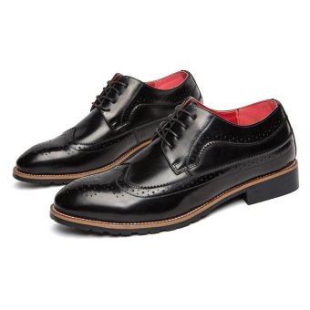 CYOU Fashion Mens Formal Shoes Brogue Casual Leather Shoes (Black) - Intl June 2018 - 3 CYOU Fashion Mens Formal Shoes Brogue Casual Leather Shoes (Black) - intl - 3