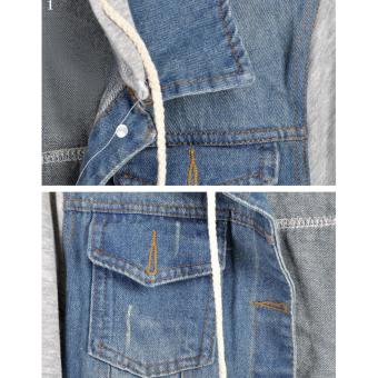 Denim Jean Hooded Jackets Coat (Blue) June 2018 - 4 Denim Jean Hooded Jackets Coat (Blue) - 4