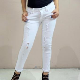 Fashion Balaynor White Tattered Skinny Jeans June 2018 - 4 Fashion Balaynor White Tattered Skinny Jeans - 4
