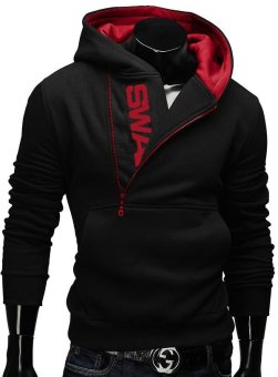 Fashion Brand Hoodies Men Sweatshirt Male Zipper Hooded Jacket Casual Sportswear Moleton Masculino Assassins Creed Outwear (Black&Blue) - Intl June 2018 - 4 Fashion Brand Hoodies Men Sweatshirt Male Zipper Hooded Jacket Casual Sportswear Moleton Masculino Assassins Creed Outwear (Black&Blue) - intl - 4