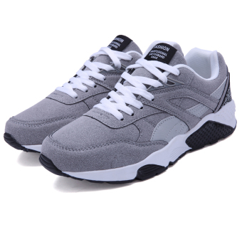 Fashion Casual Men Lace Up Running Sneakers Shoes (GREY) - Intl July 2018 - 5 Fashion Casual Men Lace Up Running Sneakers Shoes (GREY) - Intl - 5