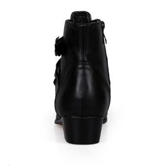 Fashion Men's Pointed Toe Leather Ankle Boots High Grade Men Martin Boot (Black) - Intl June 2018 - 4 Fashion Men's Pointed Toe Leather Ankle Boots High Grade Men Martin Boot (Black) - intl - 4