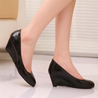 Fashion New Middle Heeled Women's Ladies Wedge Party WeddingBusiness OL Shoes D136 Black - Intl June 2018 - 3 Fashion New Middle Heeled Women's Ladies Wedge Party WeddingBusiness OL Shoes D136 Black - intl - 3