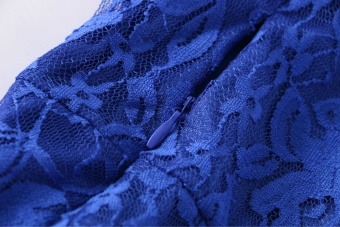 Fashion Women Sexy Floral Lace Short Sleeve Cocktail Evening PartyCasual Short Mini Dress Summer Bule Color June 2018 - 4 Fashion Women Sexy Floral Lace Short Sleeve Cocktail Evening PartyCasual Short Mini Dress Summer Bule Color - 4