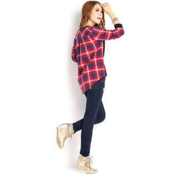 Five Star Store Zanzea Women Casual Long Sleeve Round Neck Check Plaid Casual Loose Tops Shirt Blouse Black - Intl June 2018 - 2 Five Star Store Zanzea Women Casual Long Sleeve Round Neck Check Plaid Casual Loose Tops Shirt Blouse Black - Intl - 2