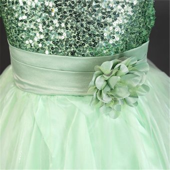 Flower Girl Kids Baby Xmas Bridesmaid Party Formal Sequin Ball GownDress 2-10Y(Green) - Intl June 2018 - 5 Flower Girl Kids Baby Xmas Bridesmaid Party Formal Sequin Ball GownDress 2-10Y(Green) - intl - 5