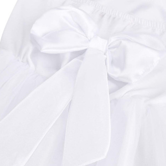 Girls Princess Wedding Party Pageant Tulle Dresses White June 2018 - 2 Girls Princess Wedding Party Pageant Tulle Dresses White - 2