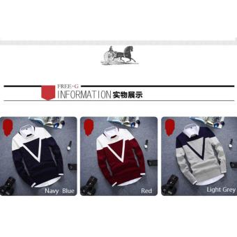 Good Quality Winter Autumn O-neck Long Sleeve Triangle Men Sweater(Red) - Intl June 2018 - 4 Good Quality Winter Autumn O-neck Long Sleeve Triangle Men Sweater(Red) - intl - 4