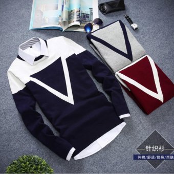 Good Quality Winter Autumn O-neck Long Sleeve Triangle Men Sweater(Red) - Intl June 2018 - 5 Good Quality Winter Autumn O-neck Long Sleeve Triangle Men Sweater(Red) - intl - 5