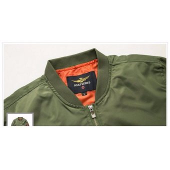 Grandwish Men Pilot Bomber Jacket Pure Color Coat Plus Size S-6XL (Dark Blue) - Intl July 2018 - 3 Grandwish Men Pilot Bomber Jacket Pure Color Coat Plus size S-6XL (Dark blue) - intl - 3