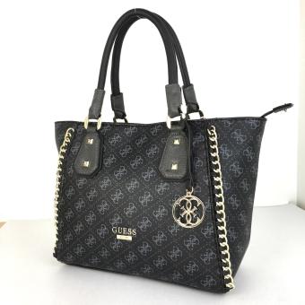 GUESS Confidential Chain Tote Bag (Black) June 2018 - 2 GUESS Confidential Chain Tote Bag (Black) - 2