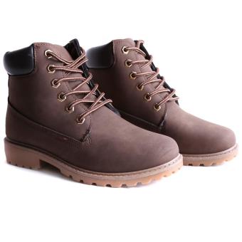 Hang-Qiao Fashion Women Ankle Martin Boots Military Combat Shoes Brown June 2018 - 3 Hang-Qiao Fashion Women Ankle Martin Boots Military Combat Shoes Brown - 3
