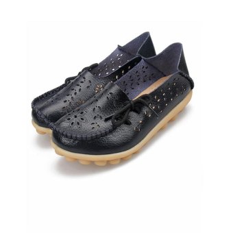 Hang-Qiao Flats Shoes Women Loafers Ladies Slip On Shoes (Black) -intl June 2018 - 4 Hang-Qiao Flats Shoes Women Loafers Ladies Slip on Shoes (Black) -intl - 4
