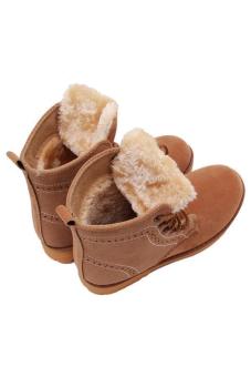 Hang-Qiao Lovers Unisex Martin Boots Winter Snow Warm Shoes Khaki June 2018 - 5 Hang-Qiao Lovers Unisex Martin Boots Winter Snow Warm Shoes Khaki - 5