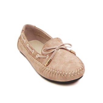 Hang-Qiao Women Comfortable Soft Loafers Bowknot Flat Shoes (Apricot) - Intl June 2018 - 2 Hang-Qiao Women Comfortable Soft Loafers Bowknot Flat Shoes (Apricot) - intl - 2
