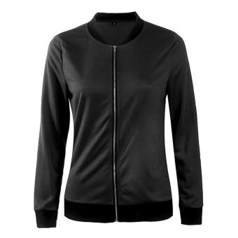 HangQiao Women Jackets Long Sleeve Shawl Neck Plain Causal Coat(Black) - Intl June 2018 - 2 HangQiao Women Jackets Long Sleeve Shawl Neck Plain Causal Coat(Black) - intl - 2