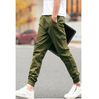 Hanyu Cotton Solid Causal Trouser Pants For Men Green June 2018 - 4 Hanyu Cotton Solid Causal Trouser Pants for Men Green - 4