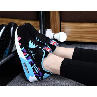 Hanyu Print Sports Fashion Casual Heeled Travel Shoes For Women Black Blue June 2018 - 3 Hanyu Print Sports Fashion Casual Heeled Travel Shoes for Women Black Blue - 3
