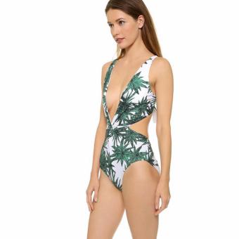 Hanyu Women Sexy Deep V-neck One-piece Bikini Swimwear Swimsuit -intl June 2018 - 4 Hanyu Women Sexy Deep V-neck One-piece Bikini Swimwear Swimsuit -intl - 4