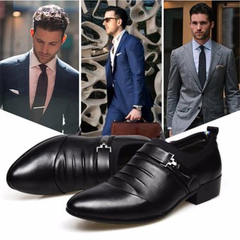 HengSong Men's Formal Business Leather Shoes Casual Formal Shoes (Black) - Intl June 2018 - 4 HengSong Men's Formal Business Leather Shoes Casual Formal Shoes (Black) - intl - 4