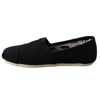 HengSong Tom Thomas Canvas Shoes Pure Color Flat Casual Shoes Couple Lover Shoes Black - Intl June 2018 - 4 HengSong Tom Thomas Canvas Shoes Pure Color Flat Casual Shoes Couple Lover Shoes Black - Intl - 4