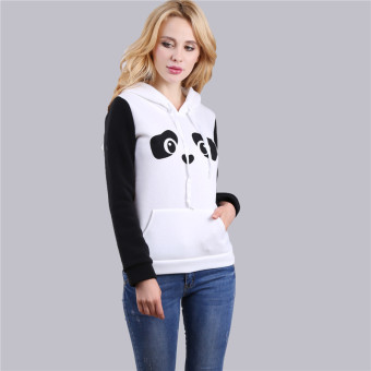HengSong Women Ladies Casual Panda Pattern Long Sleeve Hooded Thicken Hoodies White - Intl June 2018 - 2 HengSong Women Ladies Casual Panda Pattern Long Sleeve Hooded Thicken Hoodies White - intl - 2