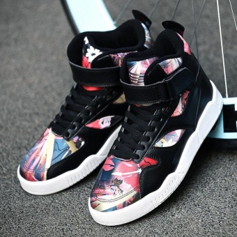 High Cut Men's Casual Skateboard Shoes Fashion Men Hip-hop SkateShoes Flat Shoes (Multicolor) - Intl June 2018 - 4 High Cut Men's Casual Skateboard Shoes Fashion Men Hip-hop SkateShoes Flat Shoes (Multicolor) - intl - 4