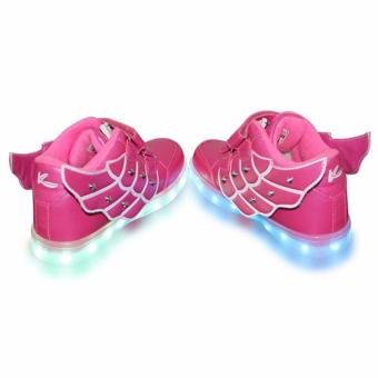 Hk Bubugao 55151A Deluxe Fashion Sports Dancing LED Lightning Girl's Sneakers Shoes (Fuchsia Pink) June 2018 - 5 Hk Bubugao 55151A Deluxe Fashion Sports Dancing LED Lightning Girl's Sneakers Shoes (Fuchsia Pink) - 5