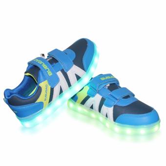 Hk Bubugao 5957A Deluxe Fashion Sports Dancing LED Lightning Boy's Sneakers Shoes (Blue) June 2018 - 4 Hk Bubugao 5957A Deluxe Fashion Sports Dancing LED Lightning Boy's Sneakers Shoes (Blue) - 4