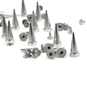 HLY 20Pcs Metal Cone Spikes Bullet Studs Rivet Spots Leathercraft Beltbag Screwback - Intl June 2018 - 3 HLY 20Pcs Metal Cone Spikes Bullet Studs Rivet Spots Leathercraft Beltbag Screwback - intl - 3