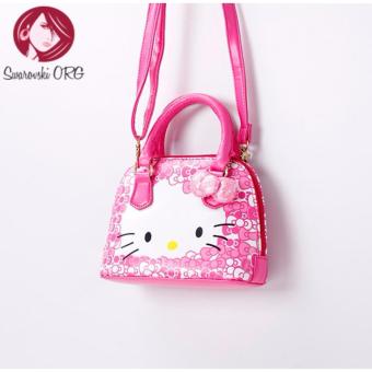 Hot New Arrival Hello Kitty Girl's Princess Sequins Bag Walletpurse Portable Messenger Children Handbag(Deep Pink) June 2018 - 2 Hot new arrival Hello Kitty girl's princess Sequins bag walletpurse portable messenger children handbag(Deep Pink) - 2