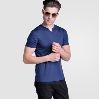 Huga V- Neck 2.0 Moroccan Tee (Navy Blue) June 2018 - 2 Huga V- Neck 2.0 Moroccan Tee (Navy Blue) - 2