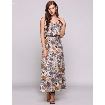 HYX HOT SALE!!!Women Elegant Spaghetti Strap Print Boho Styles Maxi Beach Casual Dress - Intl June 2018 - 4 HYX HOT SALE!!!Women Elegant Spaghetti Strap Print Boho Styles Maxi Beach Casual Dress - intl - 4