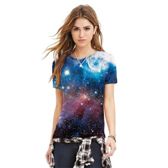 Jiayiqi Sparkly Galaxy Universe T-shirts Pretty 3D Digital PrintedTops June 2018 - 4 Jiayiqi Sparkly Galaxy Universe T-shirts Pretty 3D Digital PrintedTops - 4