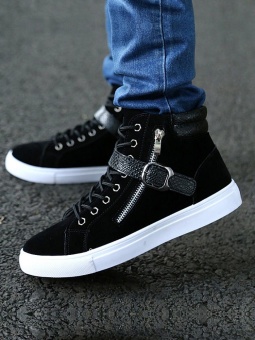 JollyChic Men's Lacing Casual Patchwork Trendy Belt Ornament Platform Boots-Black - Intl June 2018 - 2 JollyChic Men's Lacing Casual Patchwork Trendy Belt Ornament Platform Boots-Black - intl - 2